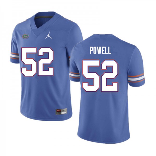 Men #52 Antwuan Powell Florida Gators College Football Jersey Blue